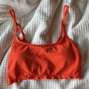 nwt aerie orange double lined Swim Top